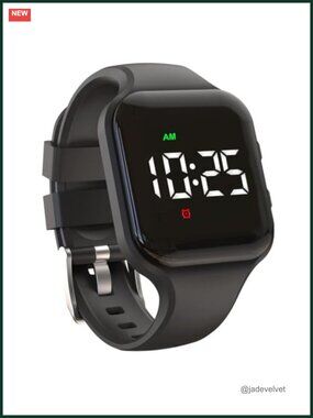 Vibrating Reminder Watch 15 Alarm Interval Timer Silicone